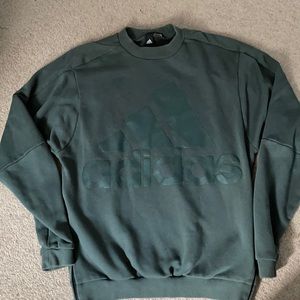 Adidas vintage dark green crewneck